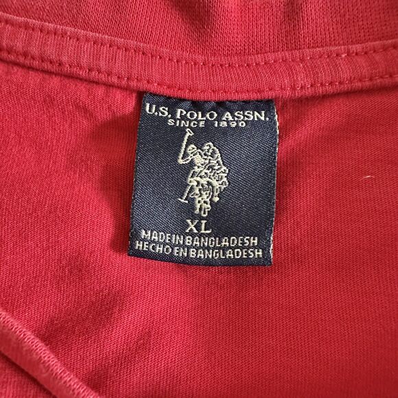U.S. Polo Association T-Shirt Mens Size XL Red Short Sleeve Classic Fit - Picture 4 of 8